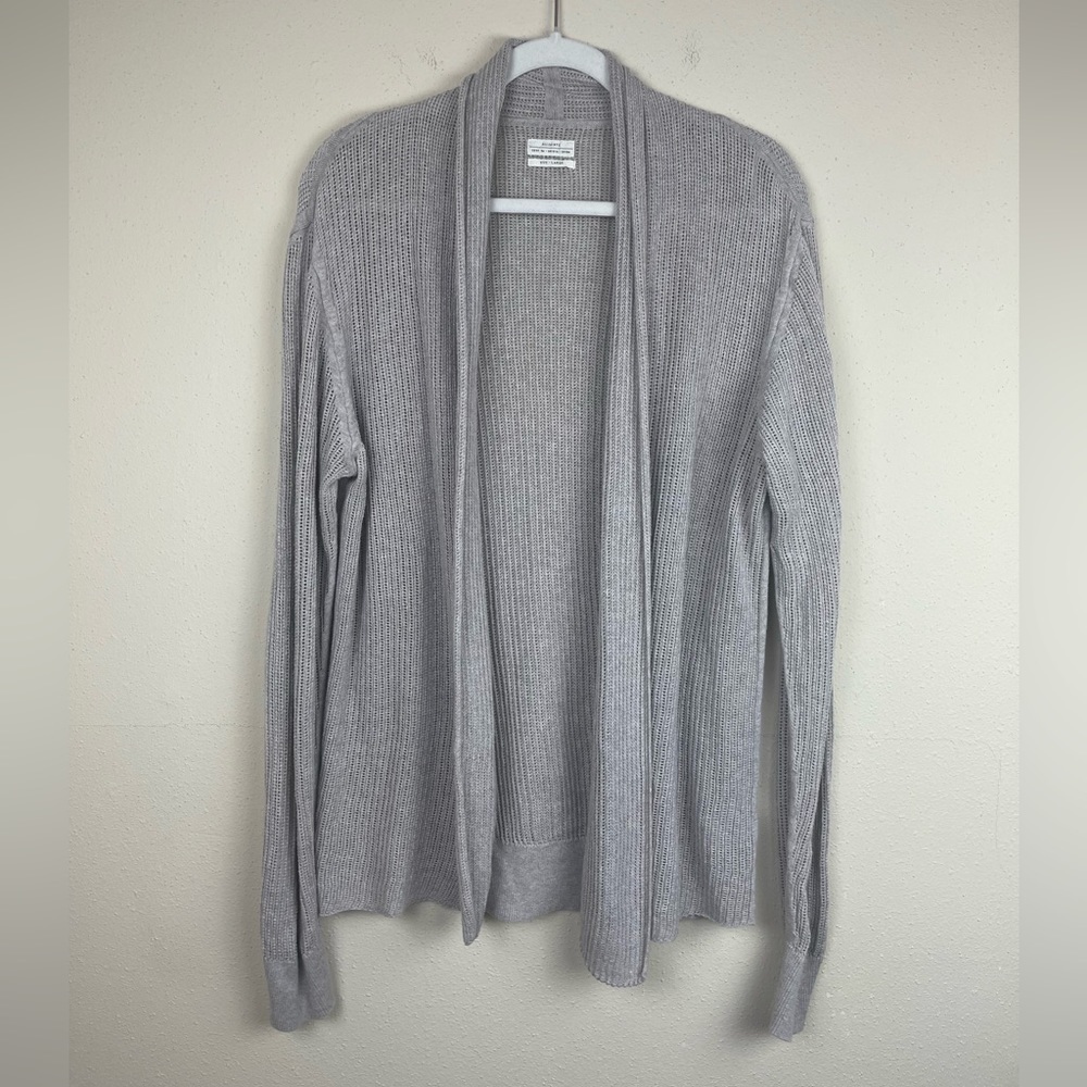 All Saints Gray Open Front Cardigan